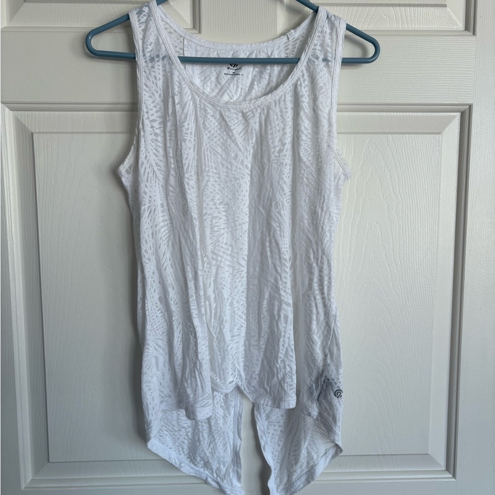 Champion White Textured Tank Top